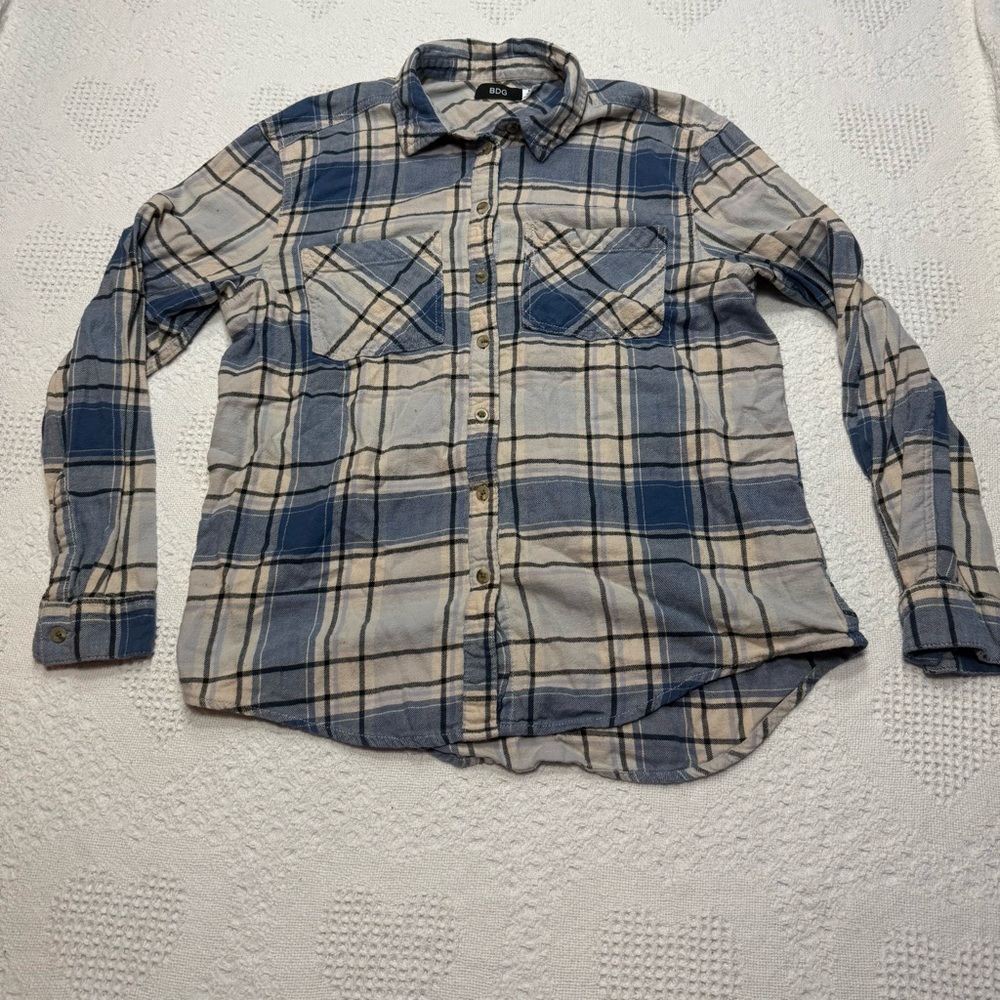 BDG Urban Outfitters Blue Plaid Button Up (S)